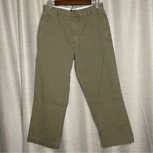 J. Crew Chino Pants Women's 30 Olive Green 100% Cotton Straight High Rise Ankle